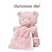 GUND Cute Custom Personalized 11.5 Inches Peek A Boo Baby Teddy Bear Animated Stuffed Animal Plush, Best Cuddle Toy Gift for Family Love Ones - Pink