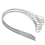 WRKAMA BBQ Flexible Grill Skewers,Shish Kabob Skewers,Set of 8 Stainless Steel Cable Style Design More Effective Than Straight Skewers