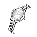 Valentine's Romantic His and Hers Wrist Watches,fq240 Silver Stainless Steel Pair Wristwatches for Men Women White Face Set of 2