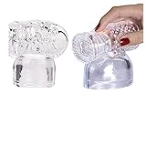 Massager Attachments, Massager Accessories Attachment Silicone- Two Different Styles (Clear)