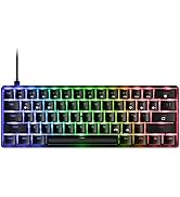 Fiodio 61 Keys RGB Wired Mechanical Gaming Keyboard with Audible Click Sound Blue Switches, Compa...