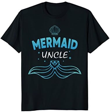 Uncle Mermaid Birthday Party Shirt Men Gift Family Matching