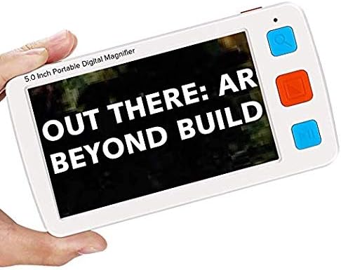 Eyoyo Handheld Magnifier Electronic Reading 5 Inch Portable Digital Video Magnifier Handheld LCD Screen Low Vision Reading Aid with 8 LED for Reading 17 Modes (4-32X)