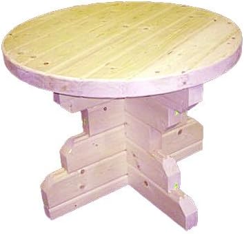 Amazon 組み立て用ログテーブルです お庭に またログハウスの家具として最適 丸いログテーブルキット 直径100cm ガーデンテーブル