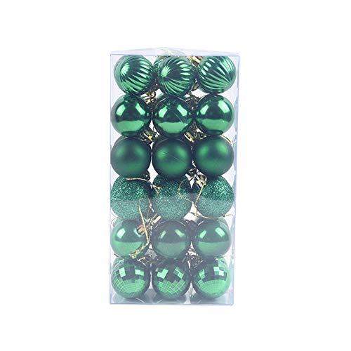 AQIN 36 Stks Kerstballen Kerstboom Opknoping Kerstballen Kerstboom Decoratie Ornamenten Kerstboomversiering Hangende Bal Voor Vakantie Bruiloft Decoratie
