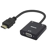 BENFEI HDMI to VGA,Gold-Plated HDMI to VGA Adapter (Male to Female) With 3.5mm Audio Compatible for Computer, Desktop, Laptop, PC, Monitor, Projector, HDTV, Raspberry Pi, Roku, Xbox, PS4, Mac Mini