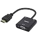 BENFEI HDMI to VGA,Gold-Plated HDMI to VGA Adapter (Male to Female) With 3.5mm Audio Compatible for Computer, Desktop, Laptop, PC, Monitor, Projector, HDTV, Raspberry Pi, Roku, Xbox, PS4, Mac Mini