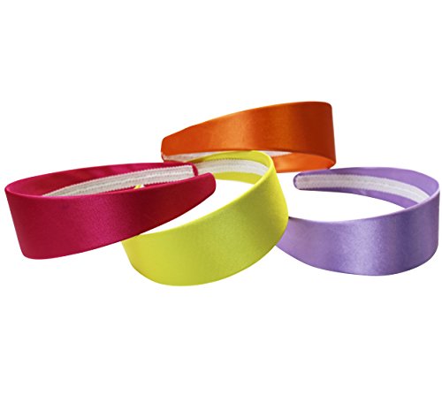 Wide Satin Headband - 4.5 cm - 12 Beautiful Hard Headbands by CoverYourHair