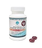 Cranberry Dietary Supplement Triple Strength Softgels. Maintains Healthy Urinary Tract & Immune System with Vitamin C. 12,600 mg Pure Cranberry Extract from Zone – 365.