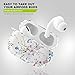 Youtec Airpods pro Case Cover, Cute Clear Airpods 3 Protective Cover Skin for Girl Women Men Shockproof Hard PC Case with Keychain Compatible Airpods pro Charging Case 3rd Gen 2019 [Front LED Visible], 01- Purple Flower (Purple Flower Airpods pro case)