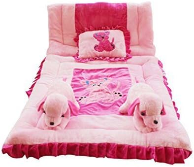 Safe n cute Baby Puppy Soft Full Sleeping Set with Duvet (Mazenta Pink)