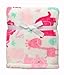 Baby Girl Safari Soft Blanket Lions, Elephants, Giraffes and Hippos