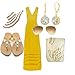 EVER FAITH 925 Sterling Silver Elegant Round CZ Prong Setting Dangle Earrings Clear Gold-Tone