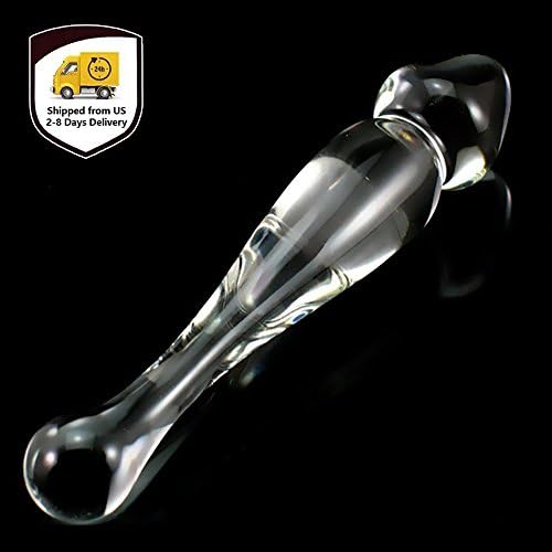 Crystal Glass Toys for Female Male Massage Stick Personal Magic Wand Massager for Women Men with Huge Head and Ultra Acuminous and Smooth Surface, Perfect Gift for Valentines Day (Shipped From US)