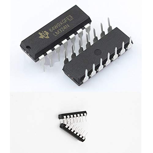 Comidox 20PCS LM324N LM324 Quad Op-Amp IC Chip DIP-14 0.5V/us 7mV Low Power