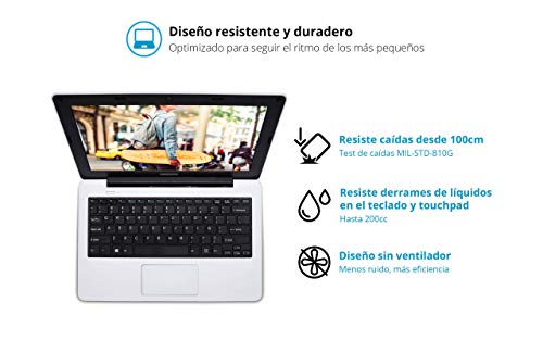 MEDION-Classmate-E11201-Ordenador-portatil-para-educacion-de-116-HD-Intel-Celeron-N3450-4GB-de-RAM-64GB-eMMC-Intel-HD-Graphics-Windows-10-Pro-Academic-Color-Blanco-Teclado-Qwerty-Espanol