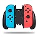 Nintendo Switch Joy-Con Charging Grip, VIDA 2-in-1 Joy Con Comfort Grips with 1000mAh Rechargeable Battery for Nintendo Switch Controllers（Black）