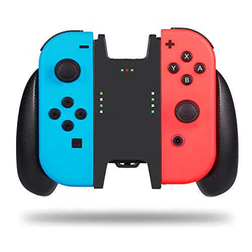 Nintendo Switch Joy-Con Charging Grip, VIDA 2-in-1 Joy Con Comfort Grips with 1000mAh Rechargeable Battery for Nintendo Switch Controllers(Black) Nintendo Switch Joy-Con Charging Grip, VIDA 2-in-1 Joy Con Comfort Grips with 1000mAh Rechargeable Battery for Nintendo Switch Controllers(Black)