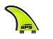 BPS Large (G7) Fiberglass Surfboard Fins - Yellow