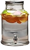 Circleware Sun Tea Mason Jar Glass Beverage Dispenser, Fun Party Entertainment Home & Kitchen Glassware Drink Water Pitcher For Juice, Beer, Kombucha & Cold Drinks, Huge 2.3 gallon, Valley