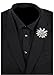 SAVORI Men's Lapel Flower Pin Boutonniere For Suit (Gold-silver (2 pcs)