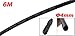 uxcell 6M Length 4mm Diameter Black Polyolefin Heat Shrinking Tube Tubing