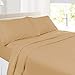 Nestl Short Queen Sheet Set - 1800 Ultra-Soft Microfiber - Double Brushed - Deep Pockets - Easy Fit - 4 Piece Set - Bed Sheets (Short Queen, Camel Gold)