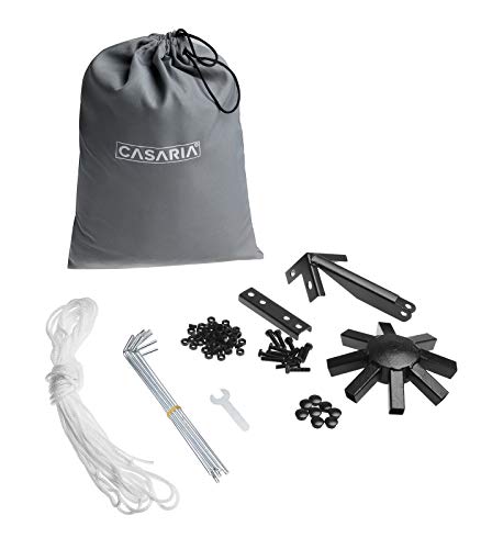 Casaria Pavillon Lorca 3x3m Metall Wasserabweisend UV-Schutz 50+ mit Seitenteile Stabil Gartenpavillon Modern Anthrazit – Bild 7