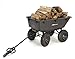 Gorilla Carts GOR866D Heavy-Duty Garden Poly Dump Cart with 2-In-1 Convertible Handle, 1,200-Pound Capacity, 40-Inch by 25-Inch Bed, Black Finish