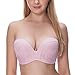 Delimira Women's Slightly Lined Lift Great Support Lace Strapless Bra