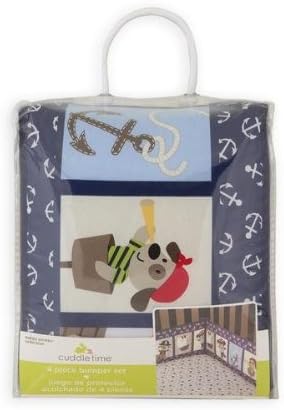 Cuddletime Infant Boy's Puppy Pirates Nautical Themed Crib Bumper