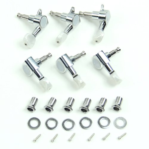 Estone New Chrome Inline Guitar String Tuning Pegs Tuners Machine Head 6R Right