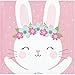Birthday Bunny Party Supplies Pack for 16 Guests Including Paper Cups, Paper Dessert Plates, Paper Beverage Napkins, Paper Straws, and Plastic Table Cover (Bundle for 16)