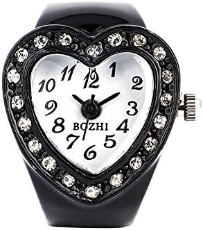 Wrist Watches for Women Under 5 ❤ Women Heart Ring Watch Watch Finger Table Elastic Quartz Watch