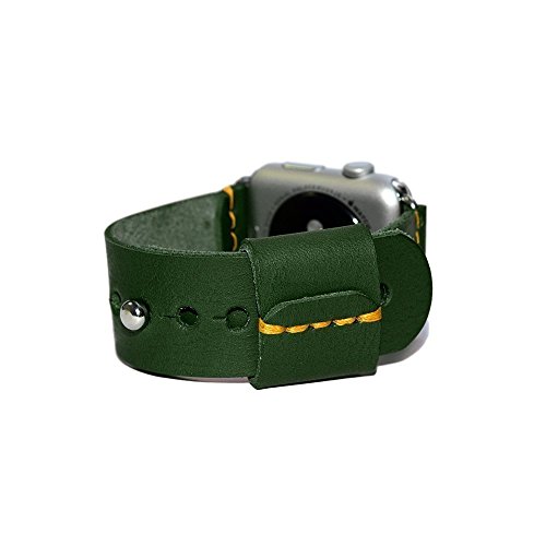 Apple Watch Band Leather / Green 38mm - 42mm Leather Apple Watch Accessories, Apple Watch Strap Leather, Lugs Adapter, iWatch Band Women - Thumbnail 4