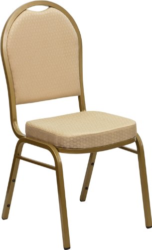 HERCULES-Series-Dome-Back-Stacking-Banquet-Chair-with-25-Thick-Seat-Beige-PatternedGold-FrameFabric