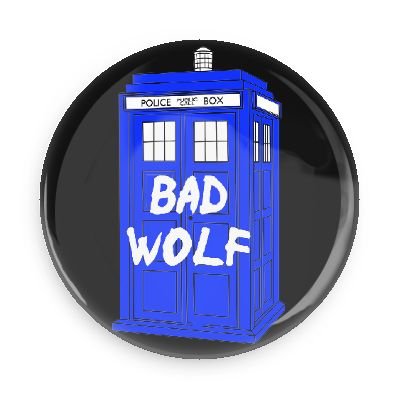 Doctor Who Bad Wolf 3.0 Inch Pin Back Button