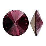 SWAROVSKI Crystal, 1122 Rivoli Fancy Stones 14mm, 2 Pieces, Amethyst F