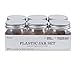 Darice Plastic Lids, 8 Ounces, 6 Pack Storage Jars, Clear 6 Count