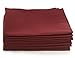 YOURTABLECLOTH Cloth Dinner Napkins100% Spun Polyester with Hemmed Edges 20x 20 Set of 12 (Burgundy)