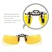 Besgoods 2PCS (Yellow Night Vision+Black) Sport Driving Polarized Clip-on Sunglasses Flip up Glasses Lenses Cycling Fishing Outdoor