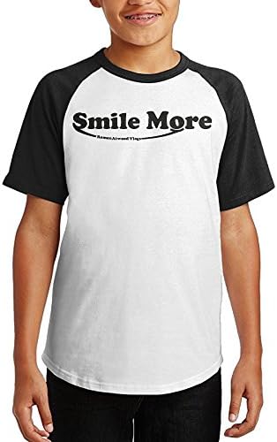 Smile More T Shirts For Youth Black