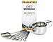 Stainless Steel Measuring Cups and Spoons Set - 12 Piece Stacking Kitchen Measuring Set, Featuring 6 Cups with Pour Spouts and 6 Special Narrow Design Spoons