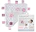 BABY SENSE Taglet Security Baby Blanket Lovey with Pacifier Tag | Soft, Soothing, Comfortable, Warm, Cozy | Unisex & Toddler | Durable & Machine Washable (Pink)