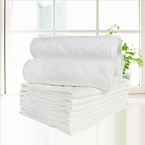 NPLE--10 PCS New Reusable Baby Modern Cotton Cloth Diaper Nappy Liners Easy to Use