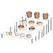 MyGift 4-Tier Rectangular Clear Acrylic Server Cupcake Dessert Stand Riser - Decorative Tabletop Collectible Figurine Display Shelves