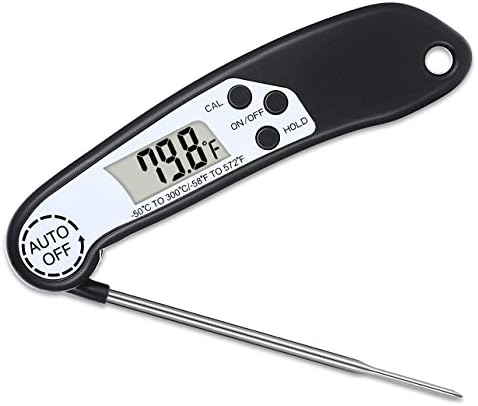 Digital Meat Thermometer Instant Read Cooking Thermometer for Kitchen BBQ Grill Black