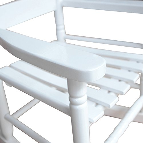Caymus Child's Solid Hardwood Outdoor Rocking Chair Country Plantation Porch Rocker with cushion - Thumbnail 2