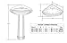 CORNER PEDESTAL SINK WHITE- RE1717W - NEW