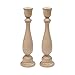 Woodpeckers Unfinished Wood Candlestick Holders 9 inch Tall with 7/8 inch Hole, Set of 2 Classic Craft Candlesticks to Paint or Decorate